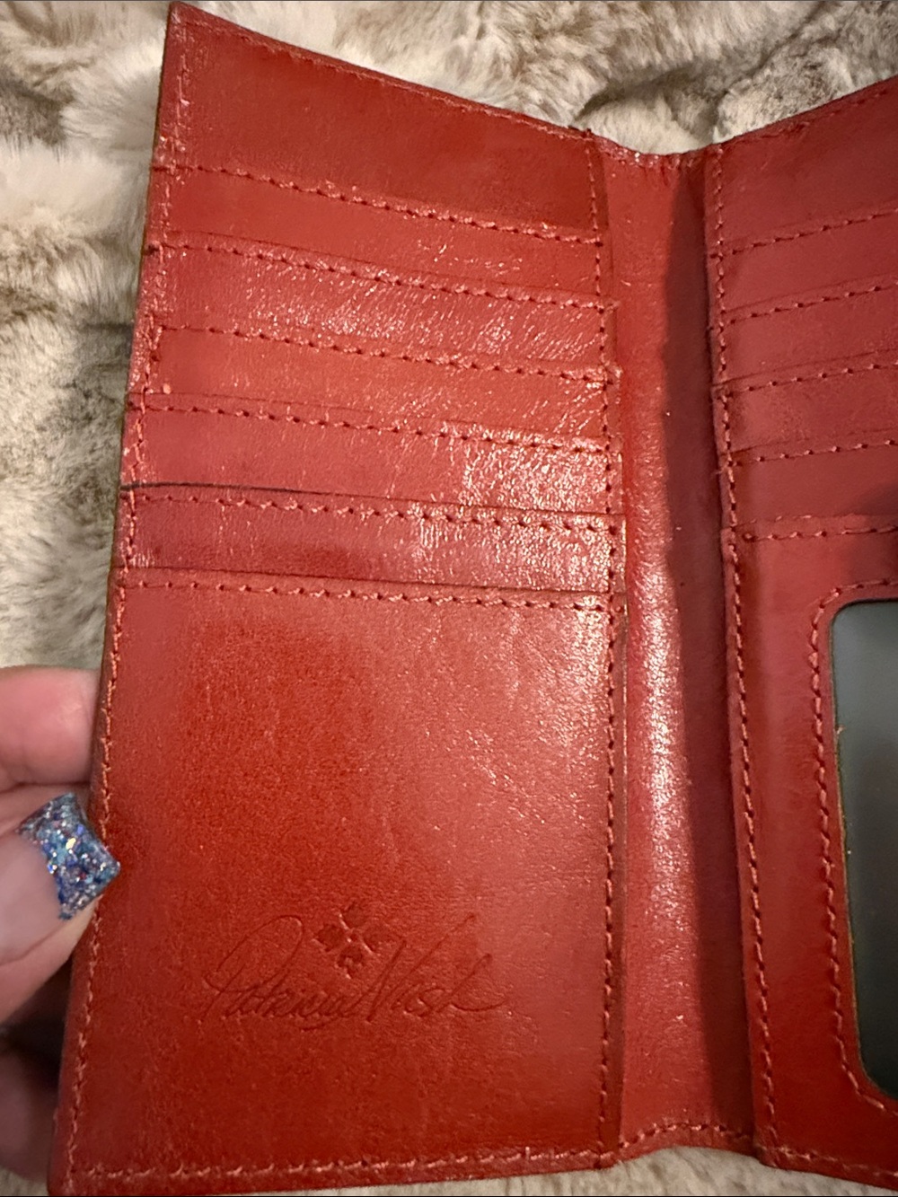 Patricia Nash Multicolor Floral Leather Snap Wallet in Red Accent - Picture 4 of 9